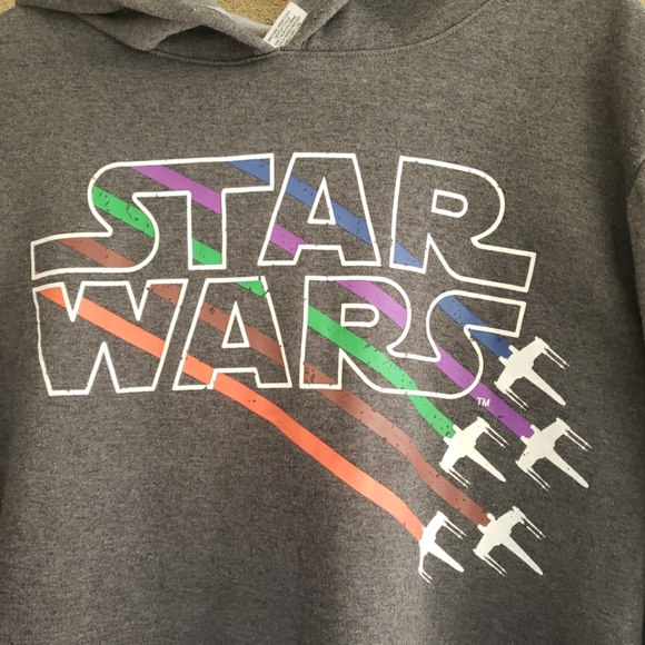 Grey Star Wars X-Wing Squadron Hoodie Size: Medium - Picture 2 of 4